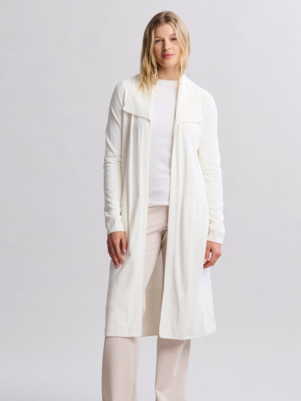 NWT Barefoot Dreams CozyChic Ultra Lite Long Cardigan Porcelain M